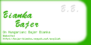 bianka bajer business card